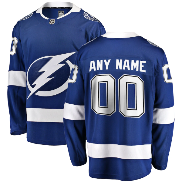 Tampa Bay Lightning Trikot Fanatics Branded Blau Heim Breakaway Benutzerdefinierte